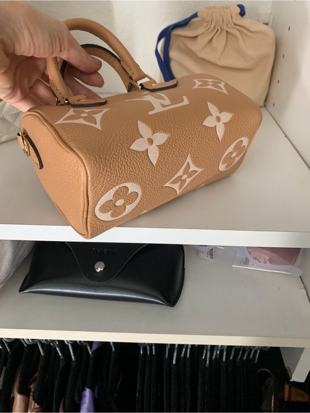 Louis Vuitton Tan and White nano Mini Speedy bag - Picture 3 of 5